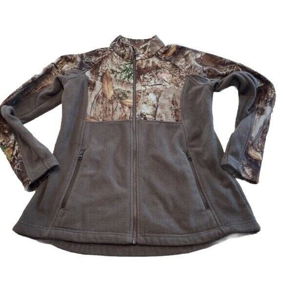 Magellan Outdoors Jacket Womens Large Green Brown Camo Full Zip Hunting Outdoor - Picture 1 of 9